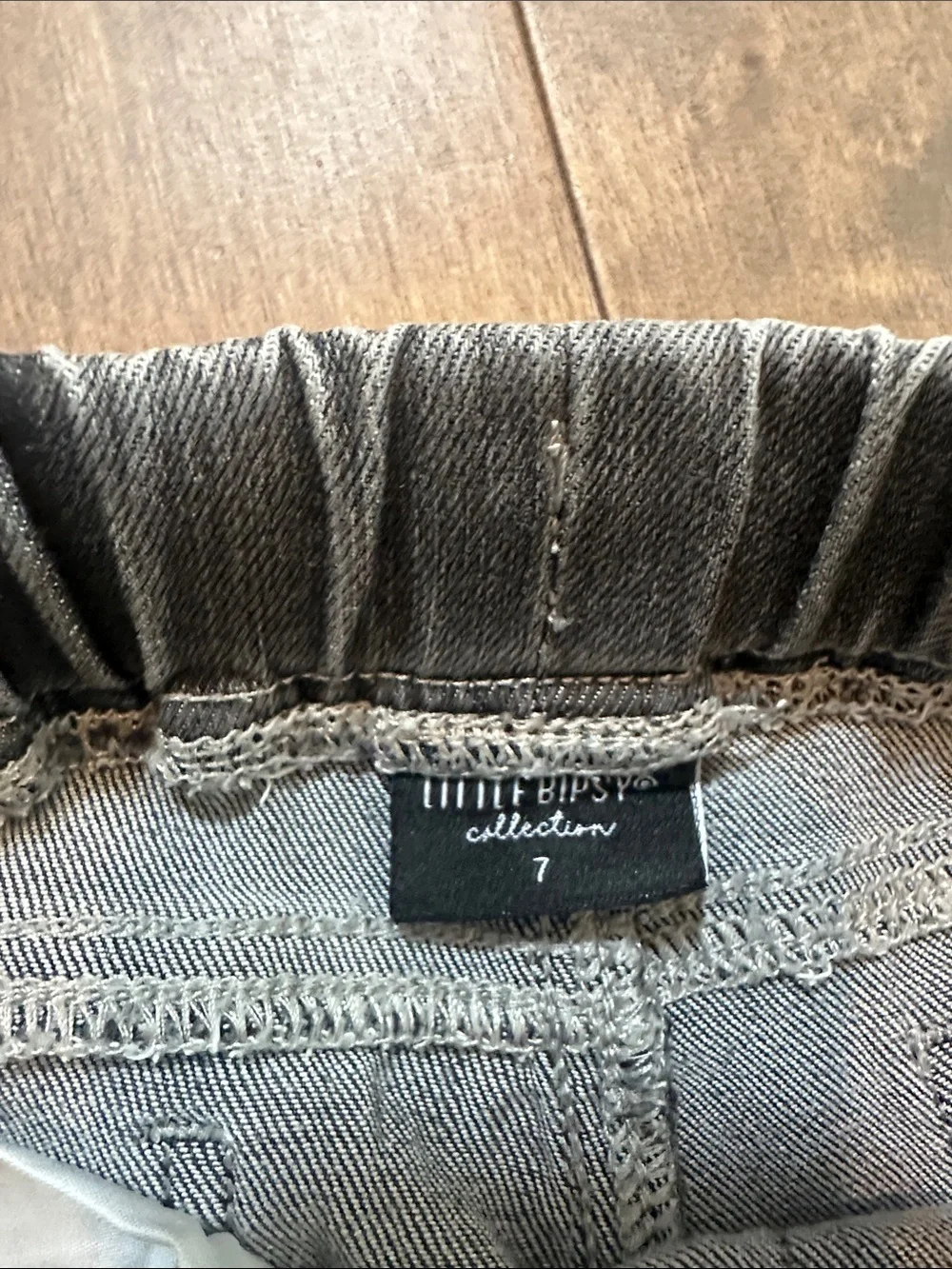 Little Bipsy Black Washed Distressed Drawstring Jeans